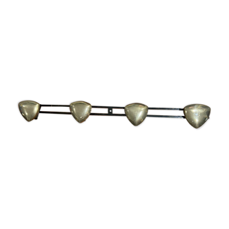 Iron wall coat rack with 4 golden triangle hooks vintage decoration