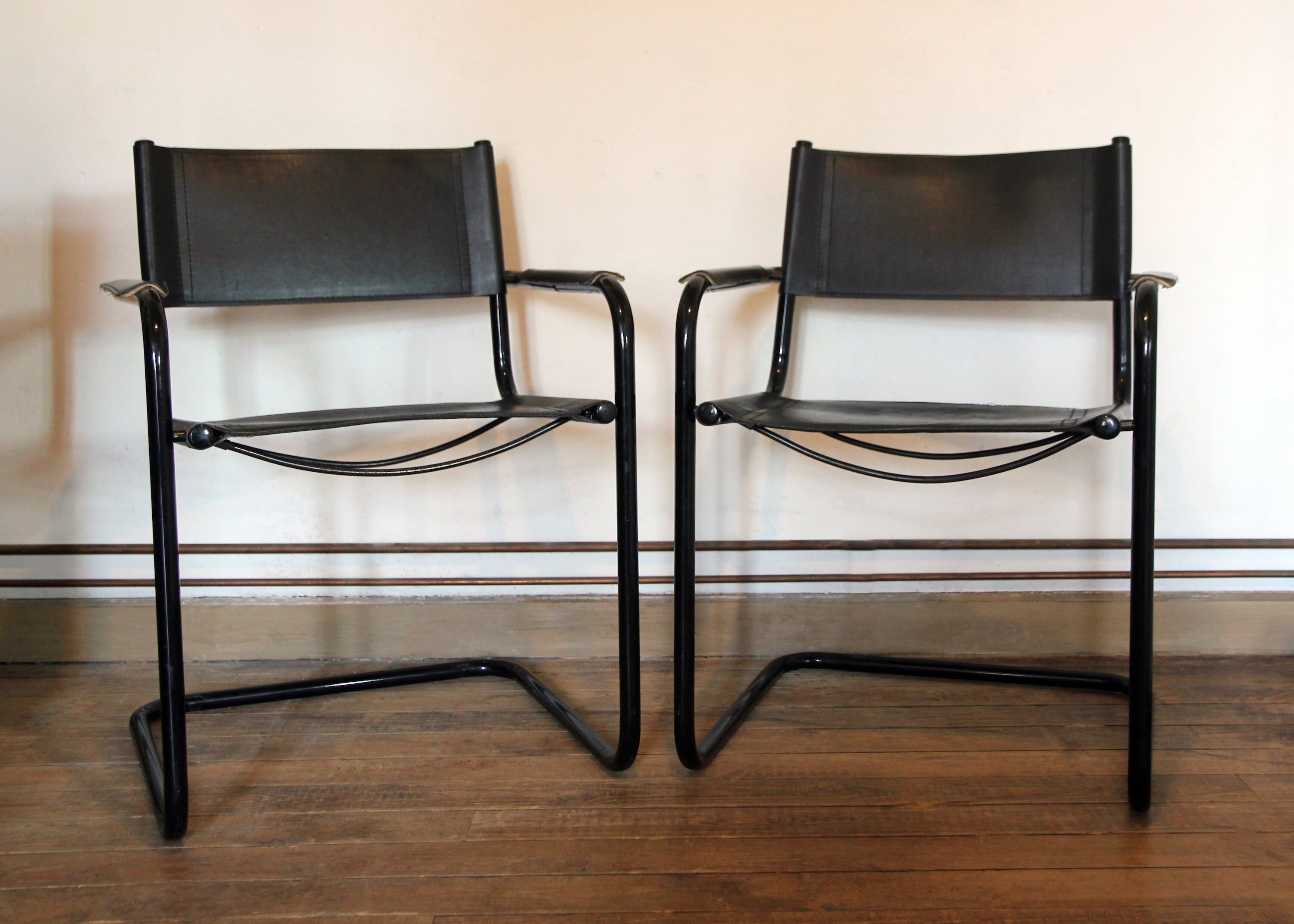 Pair of armchairs cantilever bauhaus 70s