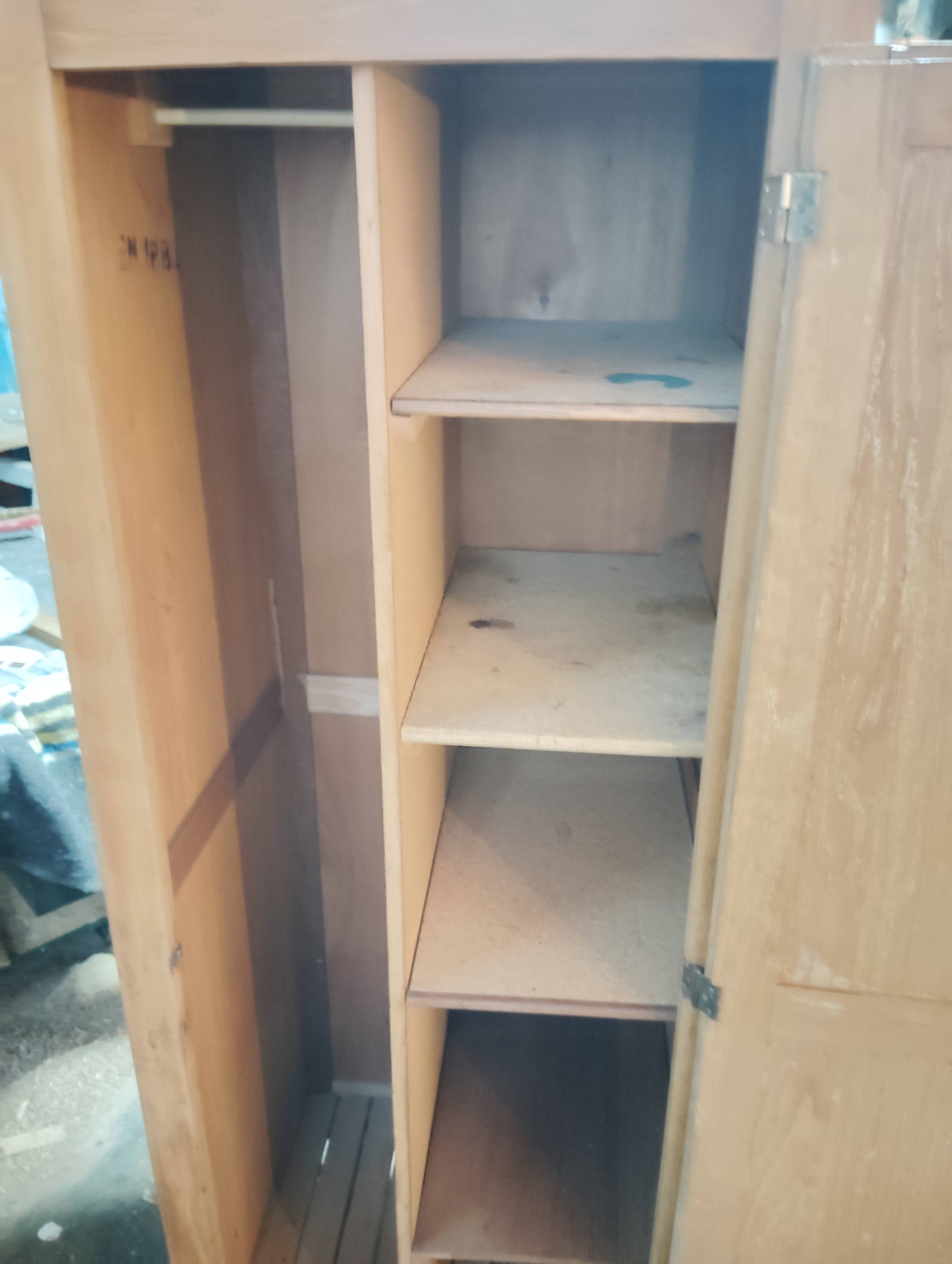 Restored vintage boarding school wardrobe