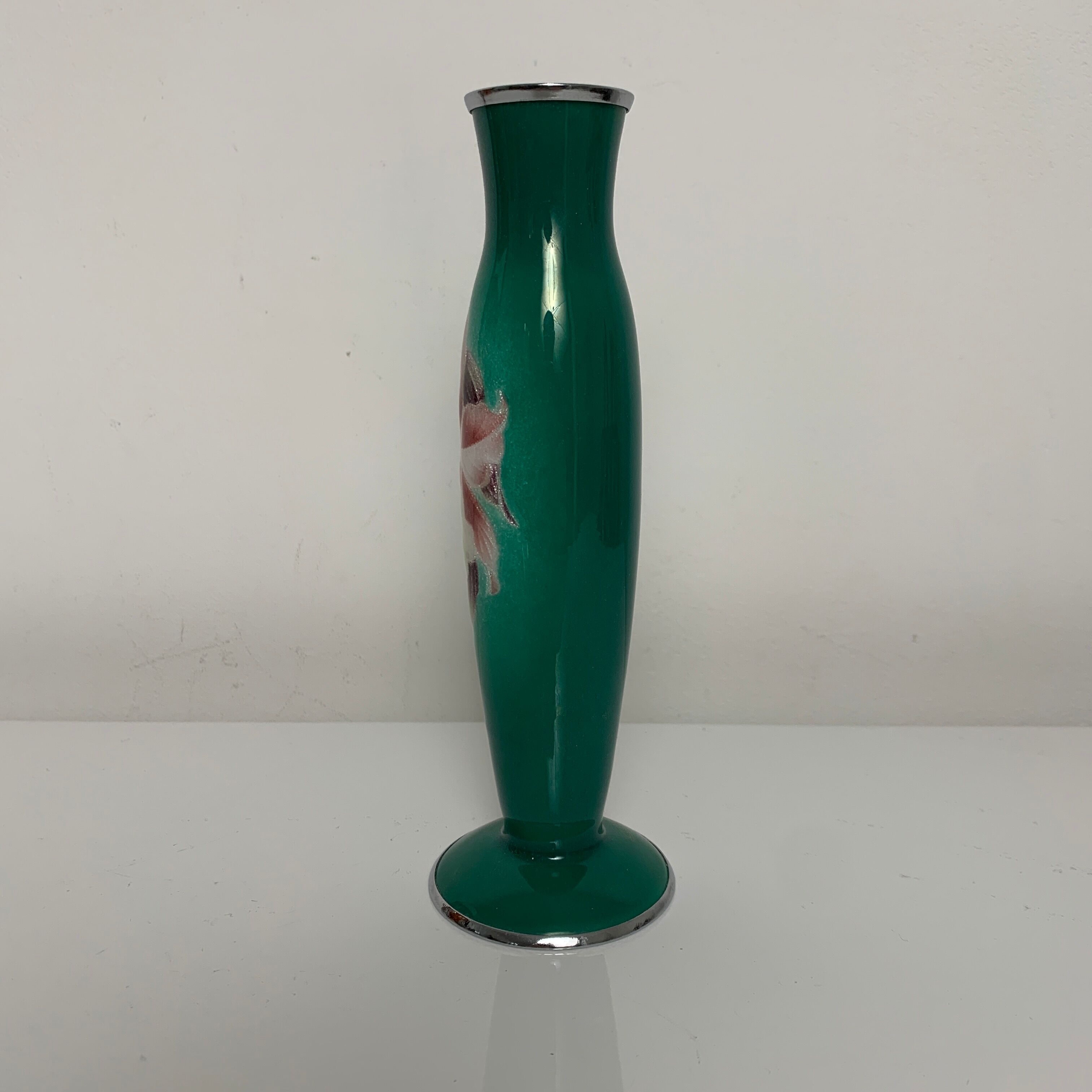 Enamelled soliflore vase Shippo Yaki Tutanka