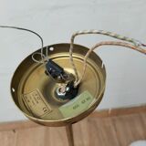 Pair brass and glass chandeliers