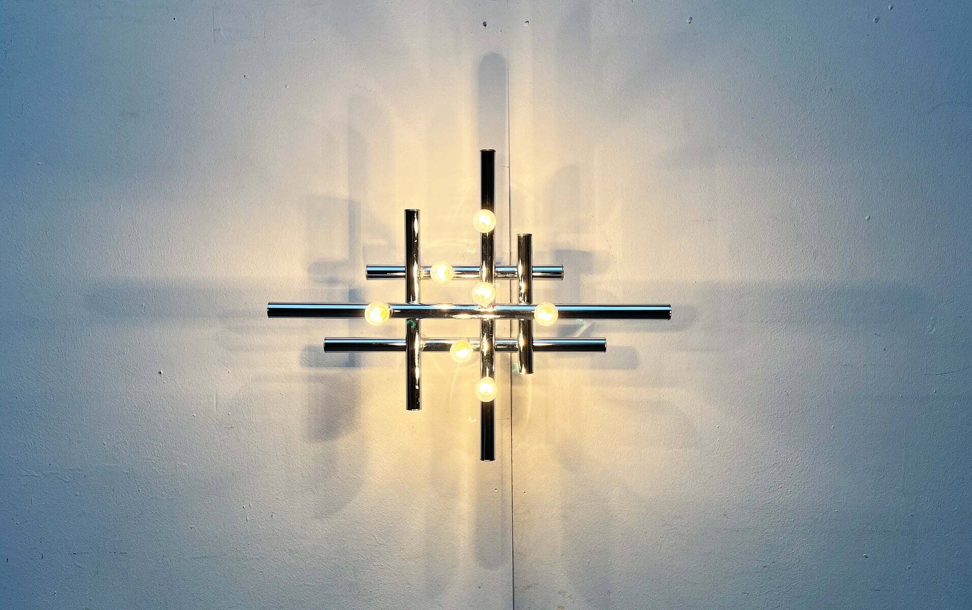 Mid-century Swiss space-age wall lamps or ceiling lights by Temde, 1960s.