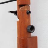 Swing Arm Teak Wall Lamp, 1970s Designed by Uno & Östen Kristiansson for Luxus