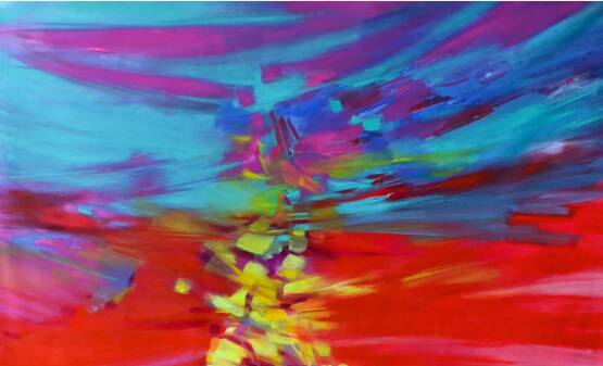 XL Original Abstract Painting by established artist Isabel Tapias