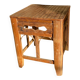 Vintage bamboo stool or side table – Handmade mid-