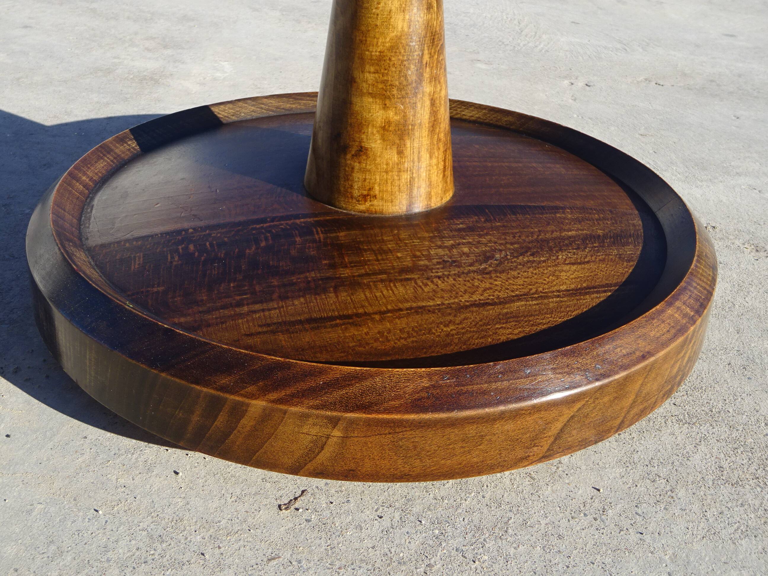Solid wood pedestal table, Ø60cm