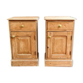 Pair of pine bedside tables
