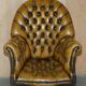 Vintage Leather Chesterfield Director's Armchair