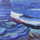 Vintage Modernists Oil Painting Abstract Landscape Gerhard Larsson 1960