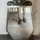 Art Deco mirror in nickel-plated bronze