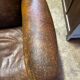 Old leather club chair