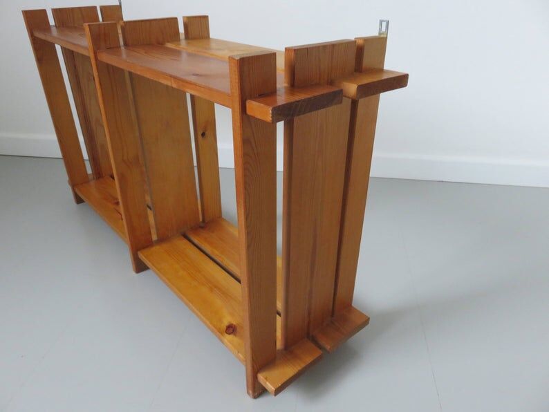 Scandinavian solid wood shelf 60 70s