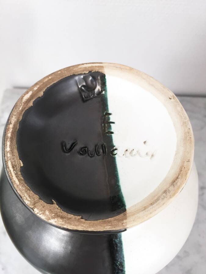 Two-tone vase signed JM Faux – circa 1960