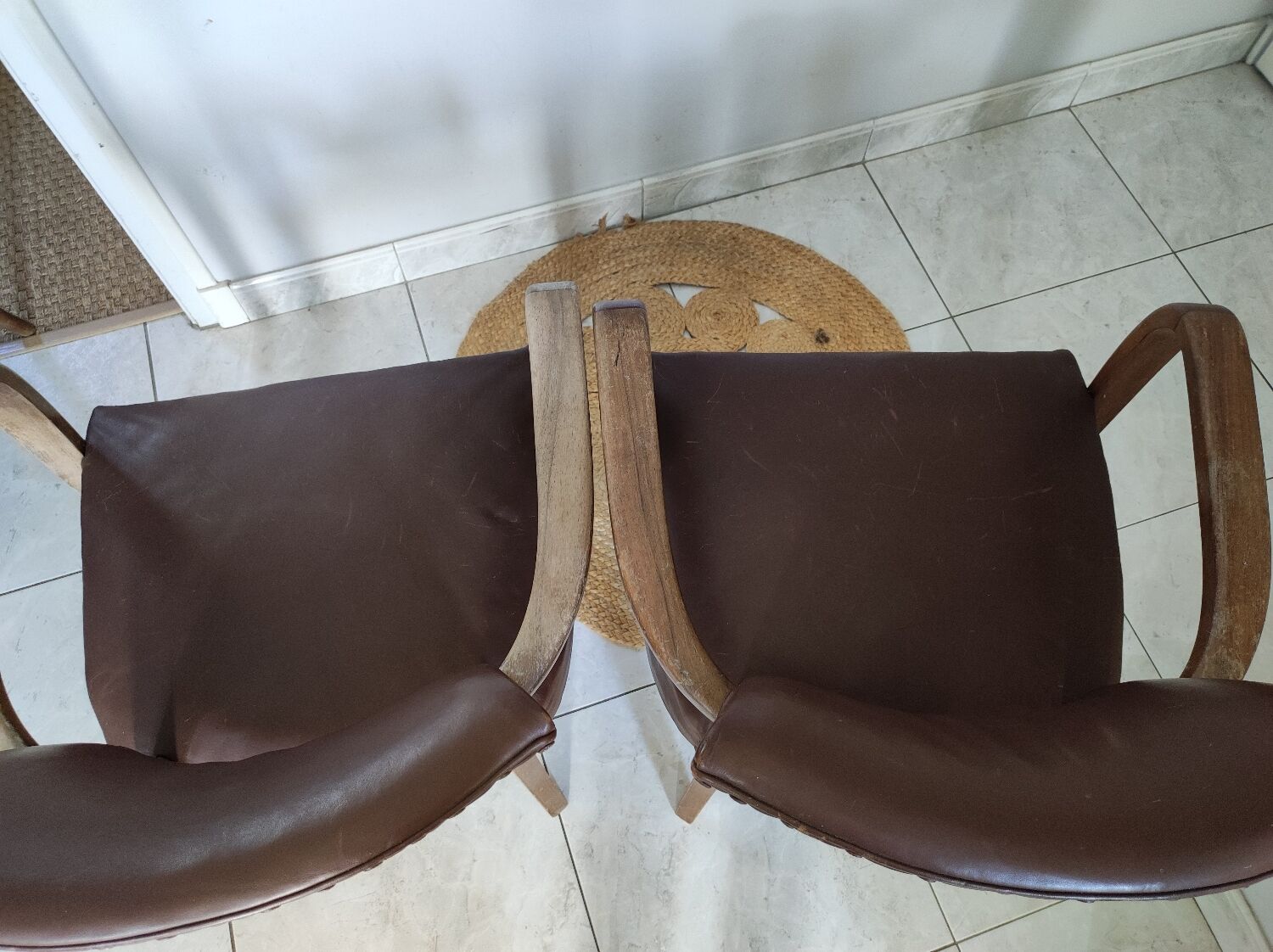 Pair of bridge armchairs