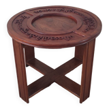 Burmese red teak coffee table