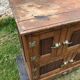 Storage unit, vintage icebox unit, wooden and zinc fridge unit, bar
