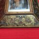 Old Italian mirror, eglomise glass in pareclose, recent central mirror