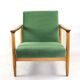Fauteuil vert par Edmund Homa, années 1970