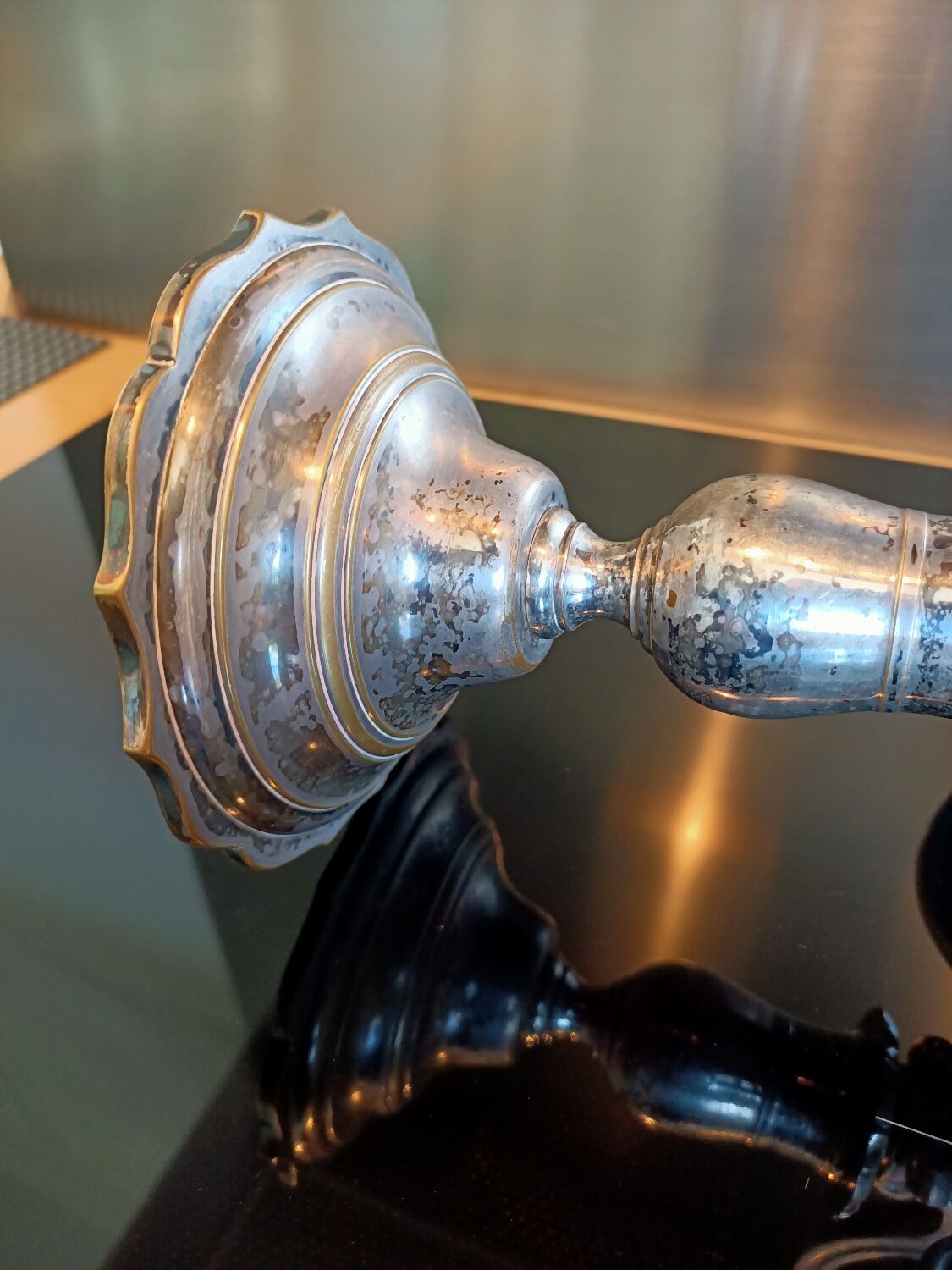 Candlestick candlestick 3 fires silver