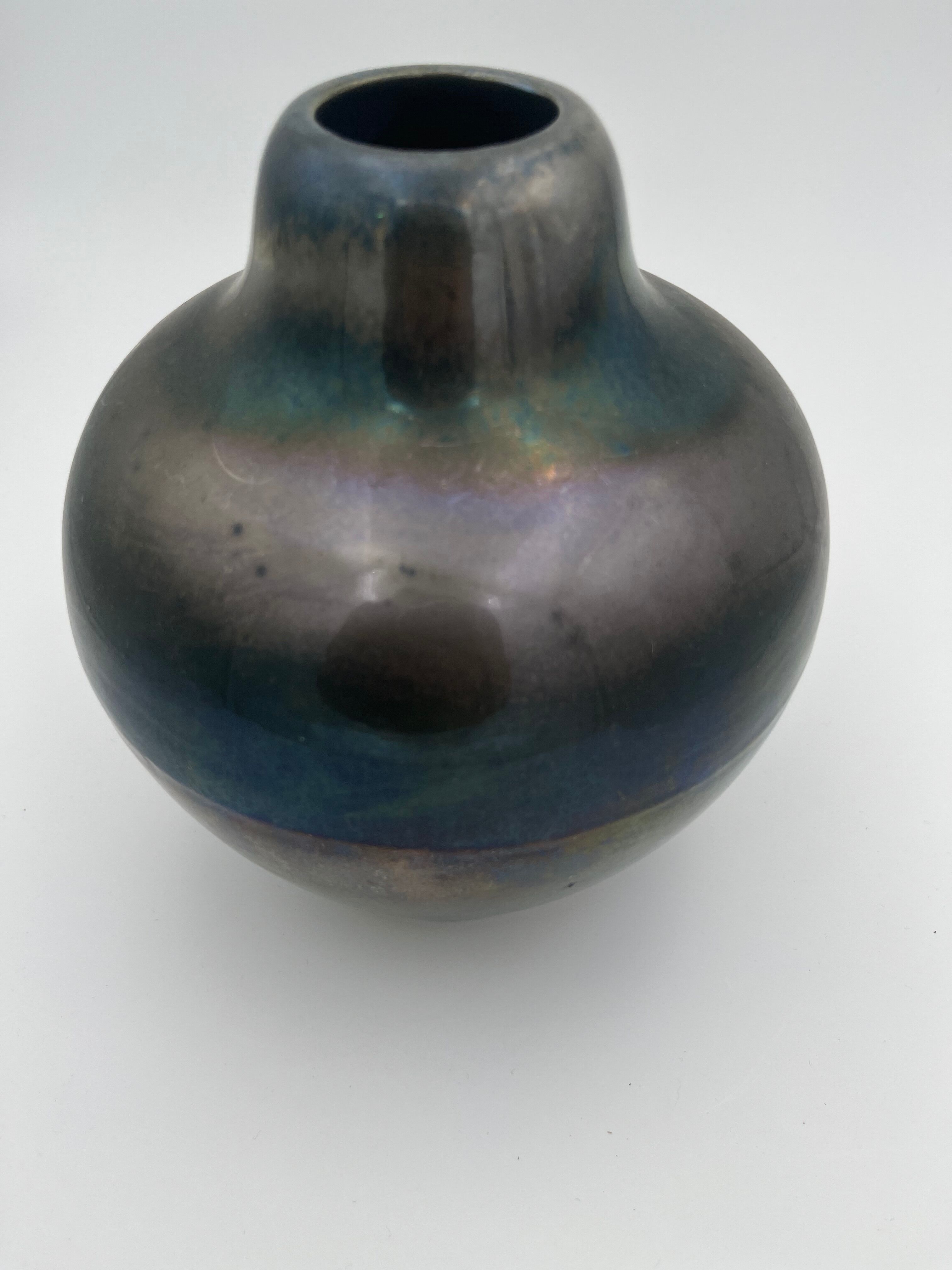 Rambervillers flamed sandstone vase attributed to A. Cytère