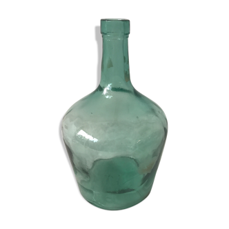 Dame jeanne en verre vert d'eau