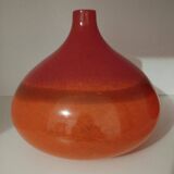 Pair or 2 glass paste vases from the 80s vintage.