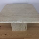 Square travertine coffee table