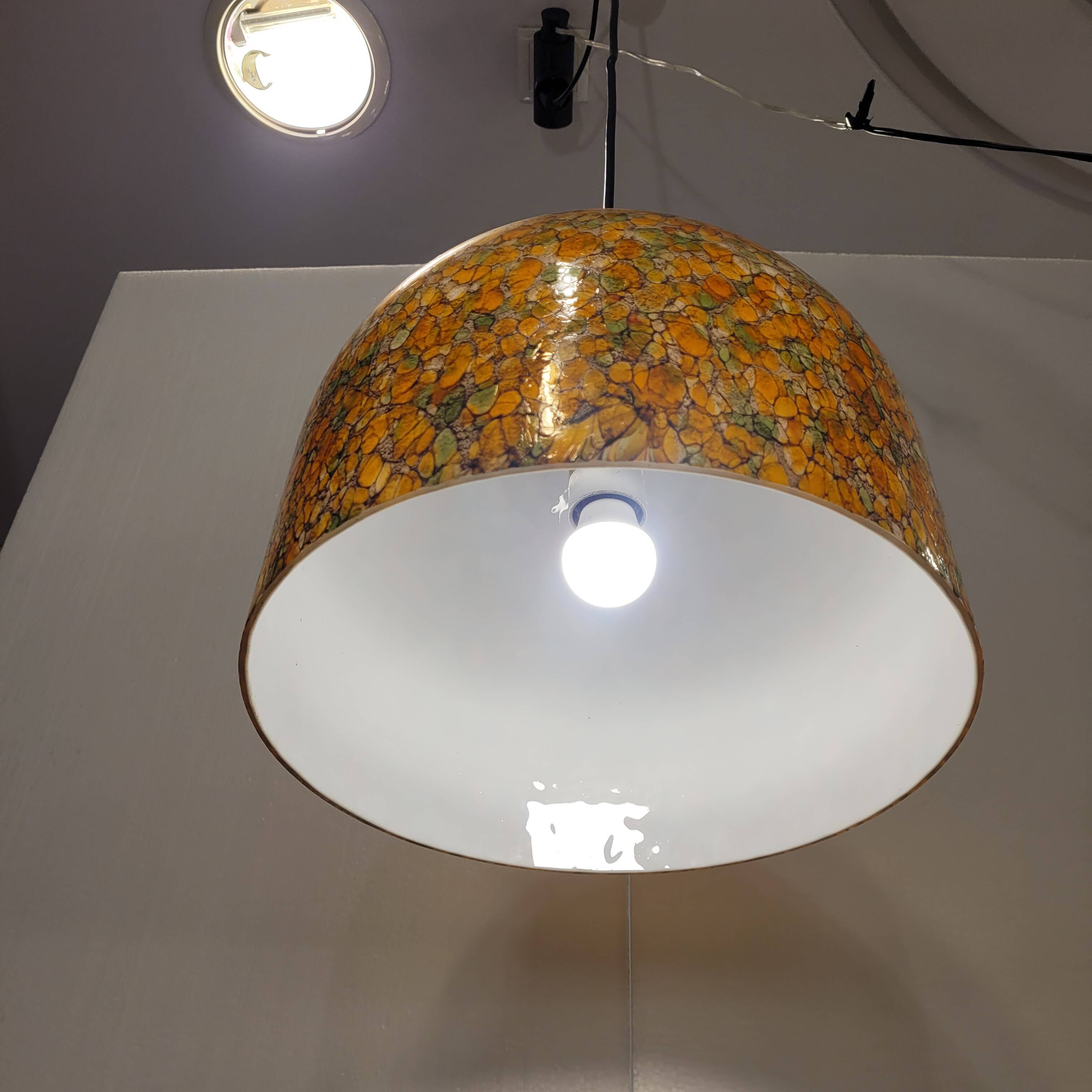 Lampara by Vidrio Millefiori, Peill & Putzler, Mid-century, Naranja, 70's –