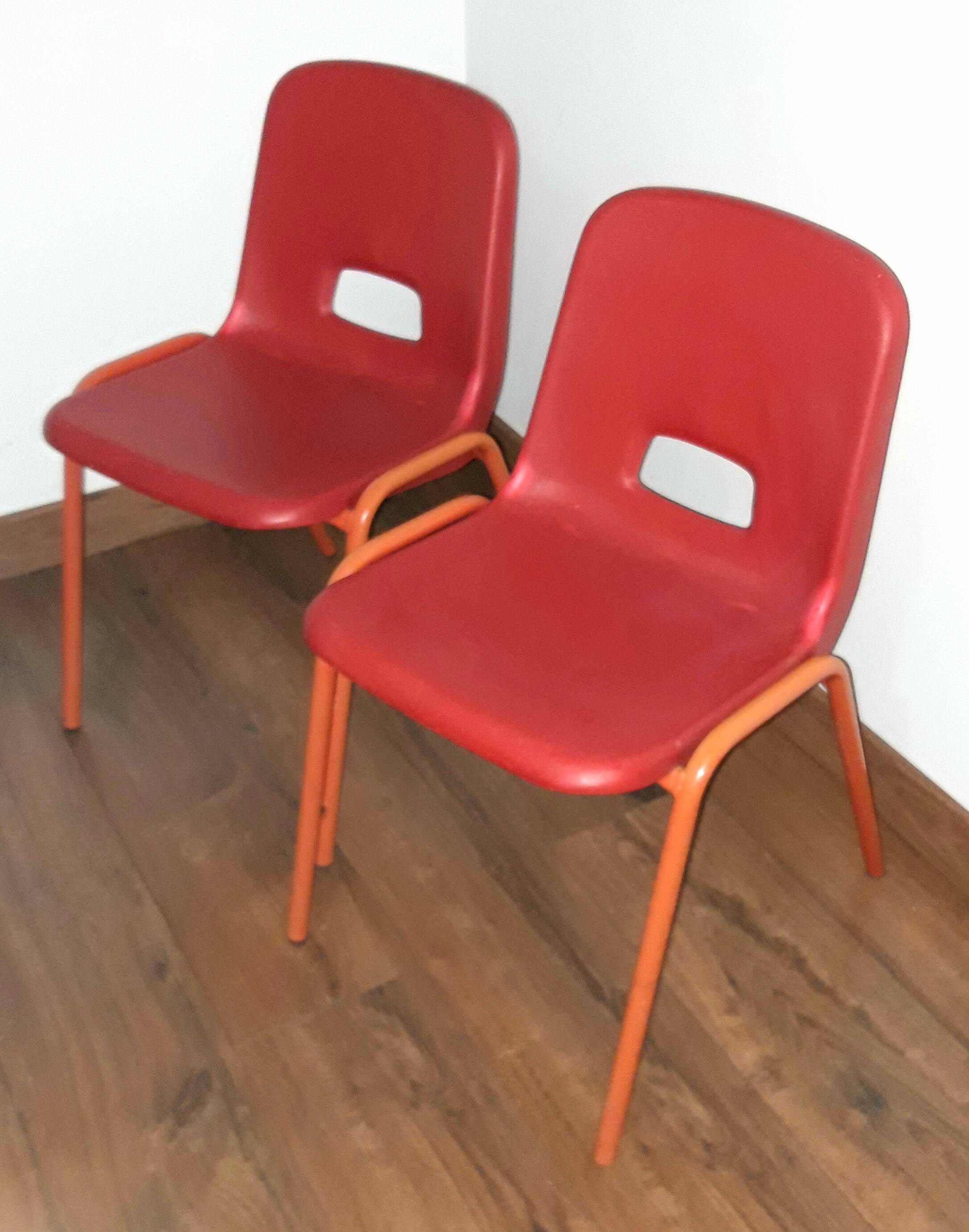 Pair of vintage red chairs