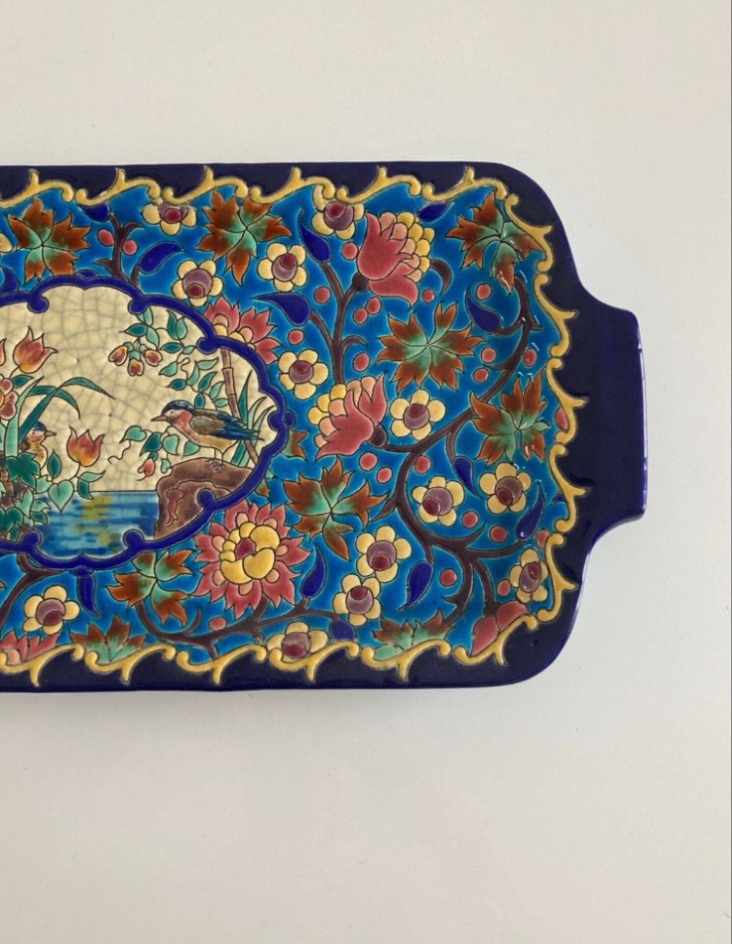 Cake dish in Longwy enamel - Historic Manufacture established in 1798