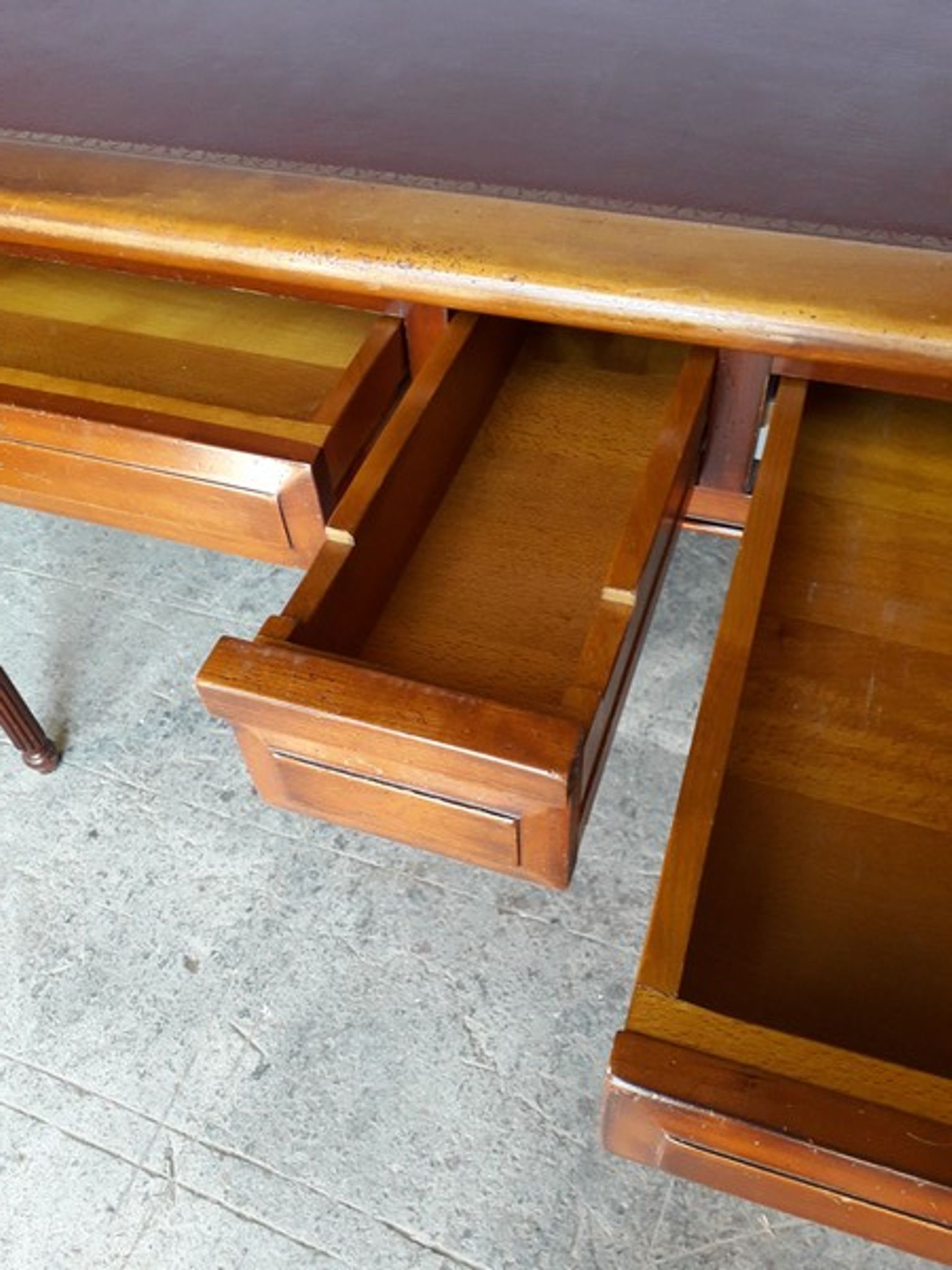St Louis 16th solid cherry writing desk mid 20th century