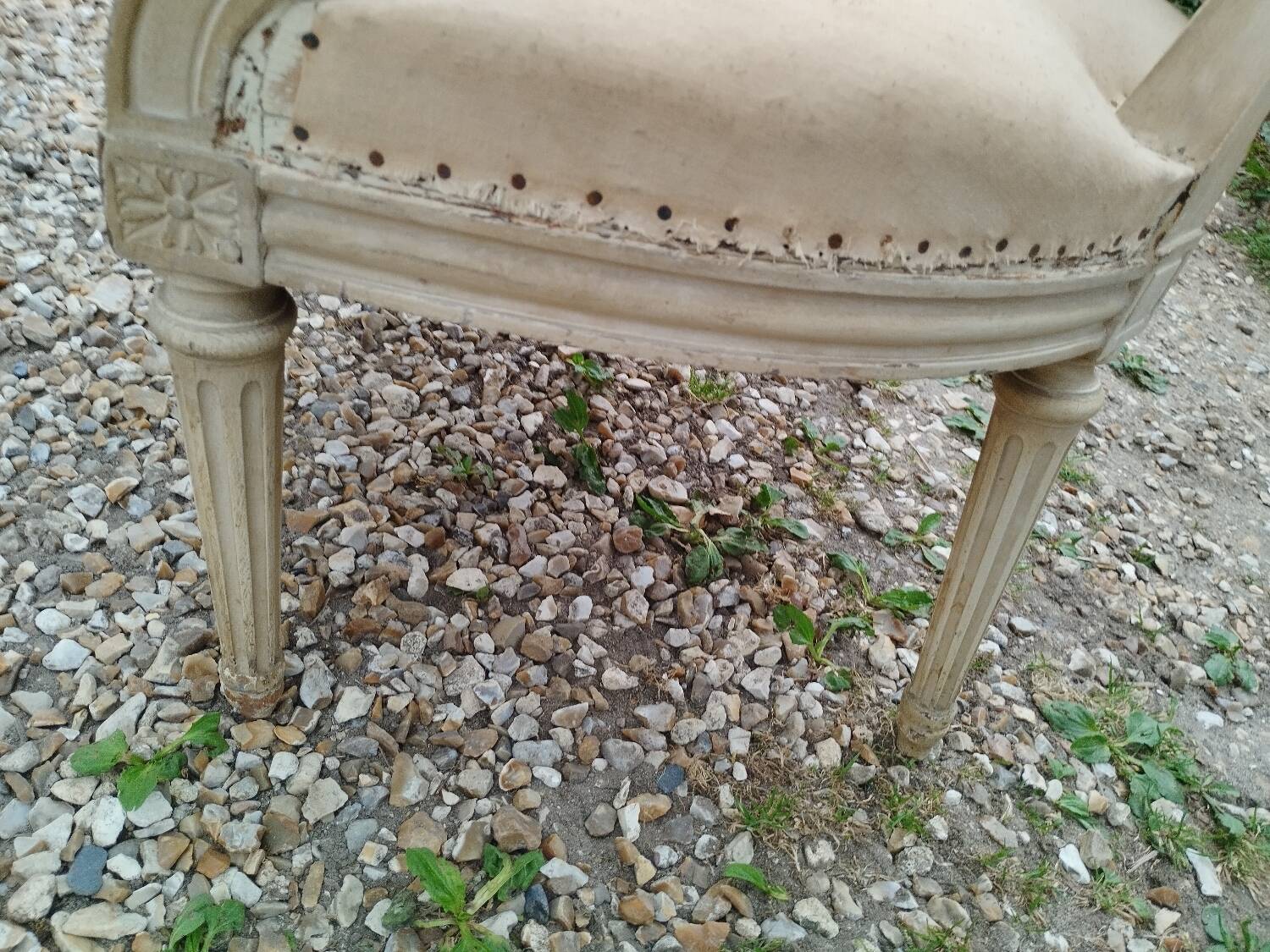 Antique armchair in Louis XVI style, 19th century.