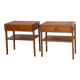 Pair of vintage Scandinavian teak bedside tables 1960