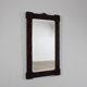 Antique Tramp Art wall mirror brutalism chip carving 1900