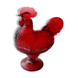 Old candy or sugar maker in red glass