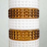 Vintage glass suspension, amber glass cylinder, pendant lamp.