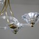 Extraordinary Art Deco Murano Glass and Bronze Chandelier by Barovier&Toso, 1950