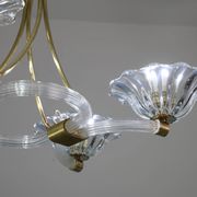 Extraordinary Art Deco Murano Glass and Bronze Chandelier by Barovier&Toso, 1950