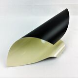 Black coiled metal spiral sconce 1960