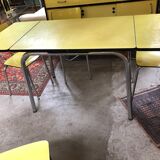 table + 4 chairs formica vintage 1960