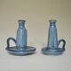 Pair of glazed ceramic candle holders Vilà Clara