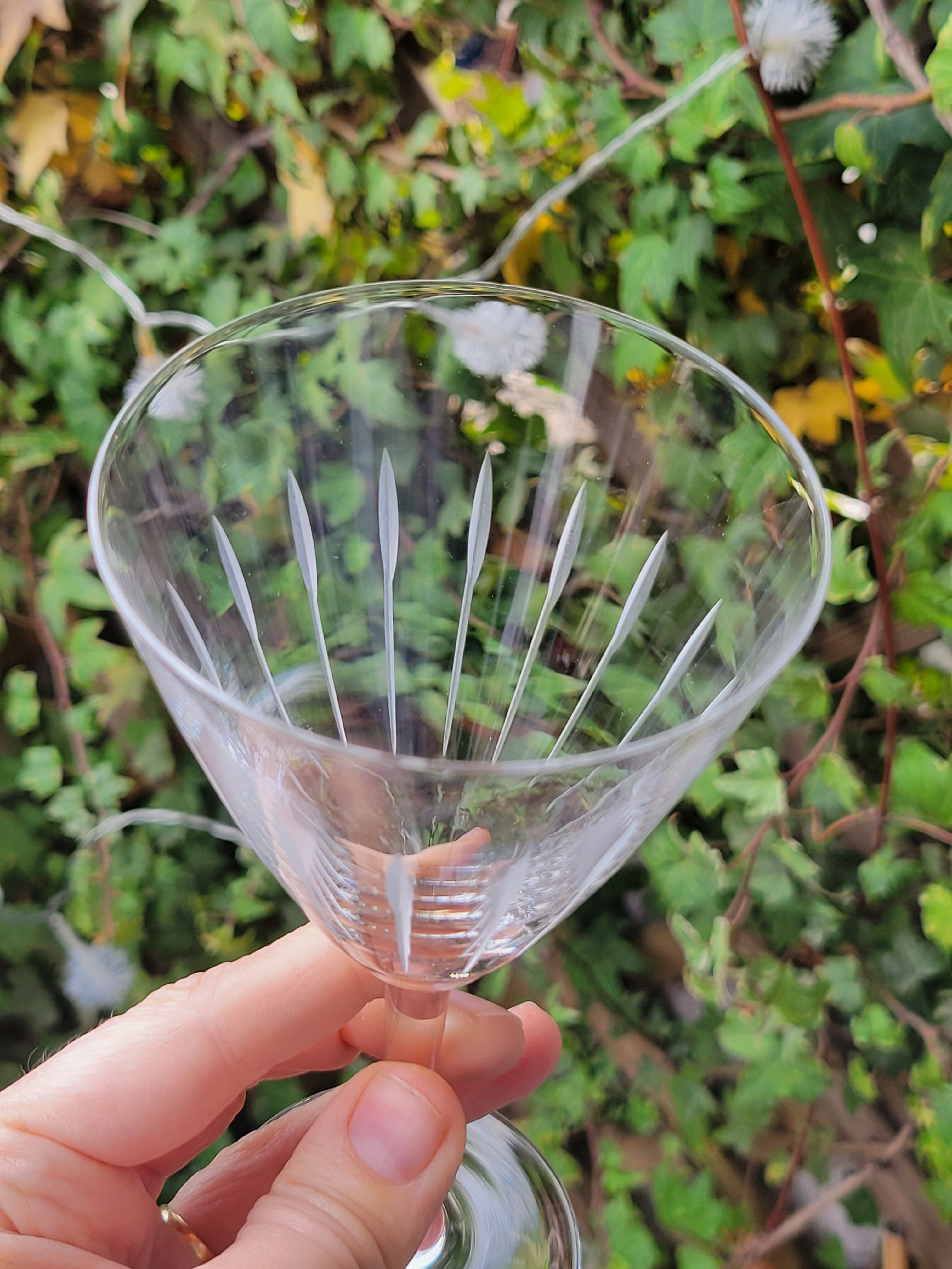 6 wine / port glasses in Baccarat cut crystal? 1930s