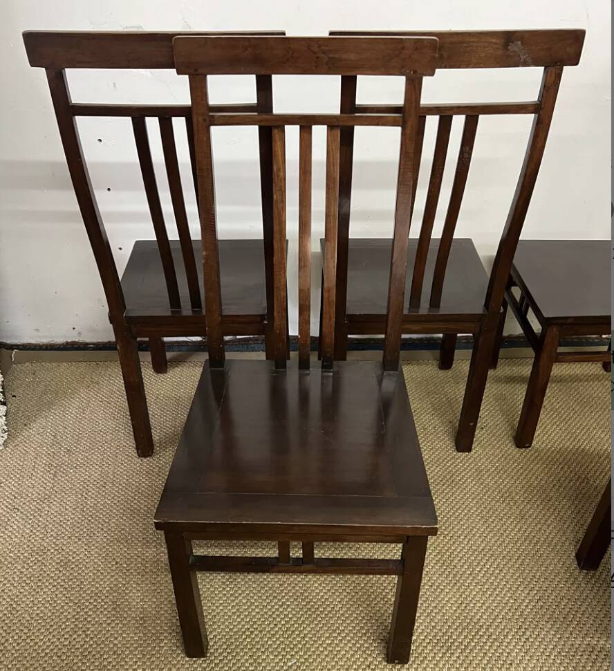 Set of 6 Mahogany wooden chairs