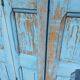 Paire de volets portes 4 elements bois massif patiné ep 1930/40