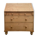 Ancien bureau secrétaire scriban anglais en pin massif