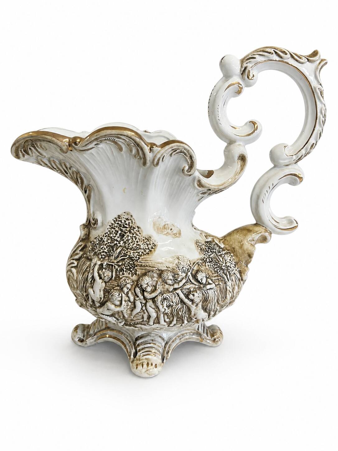 Aiguière en porcelaine R. Capodimonte néo-Rococo