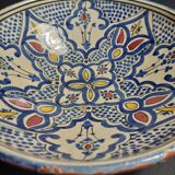 Antique ceramic dish Morocco Safi signed 29 cm