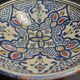 Antique ceramic dish Morocco Safi signed 29 cm