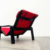 Mid-century modern Pulkka lounge chair by Ilmari Lappalainen for Asko, Finland, 1960s.