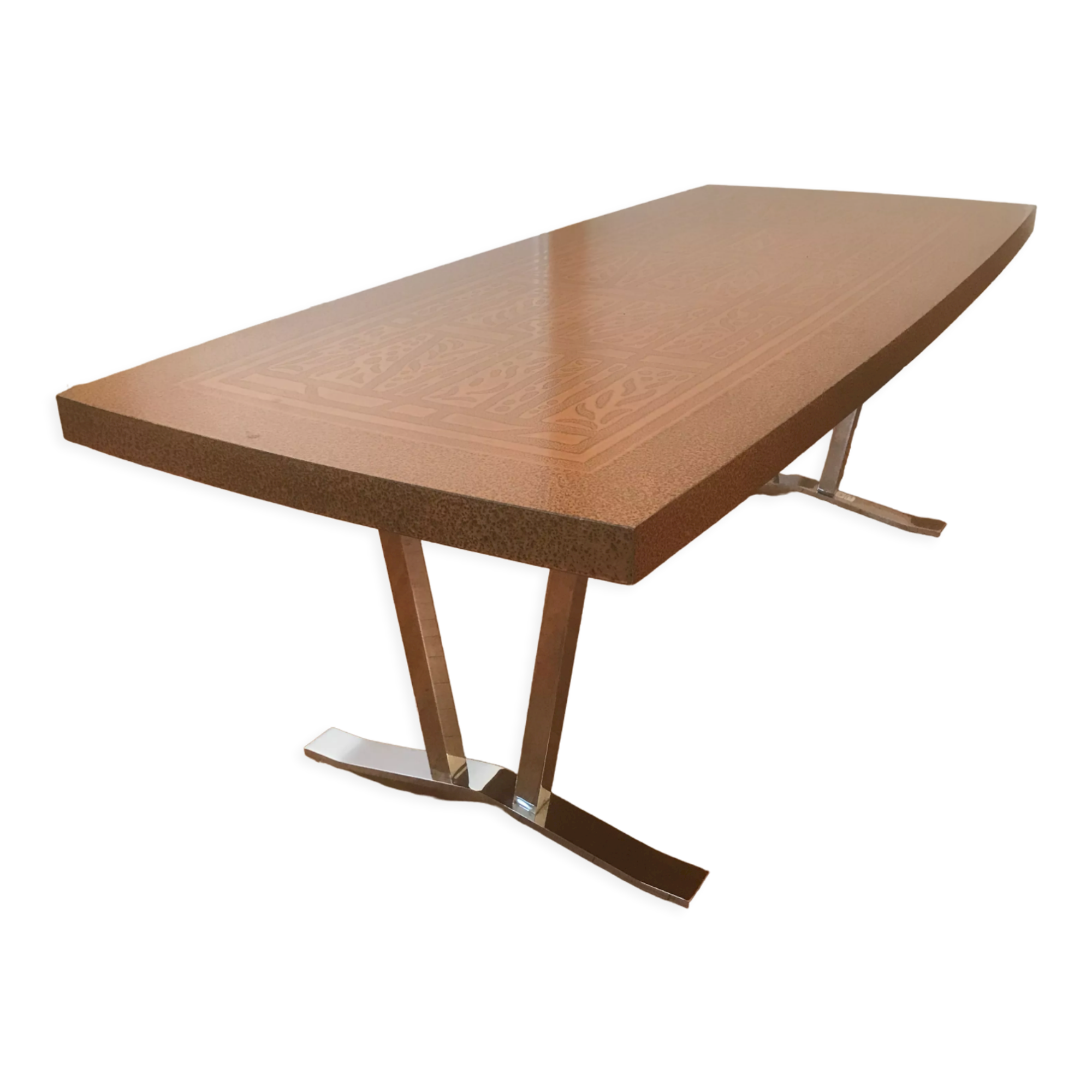 Coffee table style Bernard Rohne vintage 1980